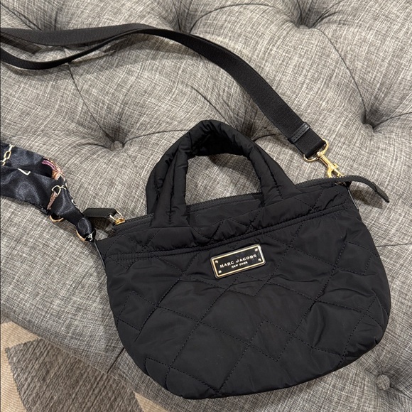 Marc Jacobs Bag Black Quilted Nylon Puffer Small Crossbody Satchel - Picture 16 of 17
